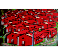 Cityscape â€“ Urban Rhythms | Oil on Canvas by Artist B. Manikanta