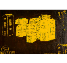 Cityscape â€“ Yellow Silence | Oil on Canvas by Artist B. Manikanta