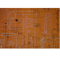 Cityscape â€“ Urban Blueprint | Oil on Canvas by Artist B. Manikanta