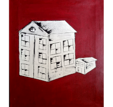 Cityscape â€“ Isolated Forms | Oil on Canvas by Artist B. Manikanta