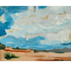 Romantic Landscape â€“ Soft Horizons | Oil on Canvas by Artist B. Manikanta