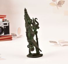 Finest Tribal Brass Lord Ganesha Statue with Trident and Kamandal