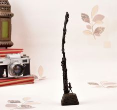 Handmade Vintage Brass Tribal Statue of Tree of Life for Decor