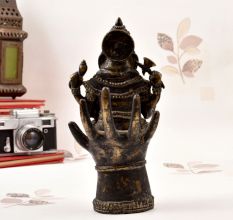 Handmade Tribal Brass Lord Ganesha Statue from Central India