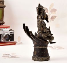 Handmade Tribal Brass Lord Ganesha Statue from Central India