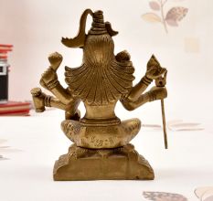Handmade Vintage Brass Lord Shiva Statue in Himalayan Art