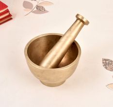 Vintage Decorative Brass Pestle and Mortar for Vintage Decor