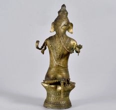 Handmade Tribal Lord Ganesha Brass Statue for Prayer Room