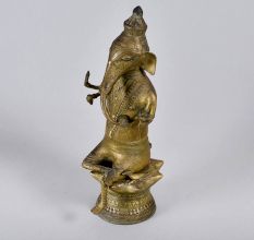 Handmade Tribal Lord Ganesha Brass Statue for Prayer Room