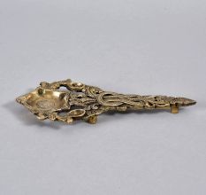 Handmade Indian Vintage Brass Aarti Lamp for Prayer Room
