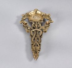 Handmade Indian Vintage Brass Aarti Lamp for Prayer Room