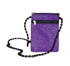 Handmade Cotton Mirror Hand Bag with Birds Design
