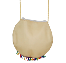 Handcrafted Cotton & Beads Handbag with Colorful Embroidery for Women