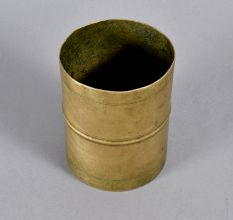 Vintage Handmade Brass Measurement Pot for Flower Decor