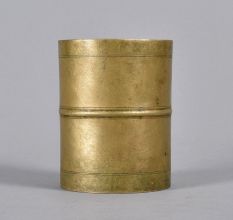 Vintage Handmade Brass Measurement Pot for Flower Decor