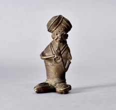 Vintage High-Quality Tribal Brass Man Statue for Decoration