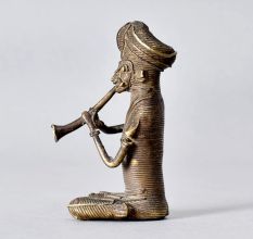 Vintage High-Quality Tribal Brass Man Statue for Decoration