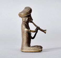 Vintage High-Quality Tribal Brass Man Statue for Decoration