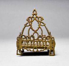 Vintage Jali Work Brass Lord Krishna Bed for Home Decor