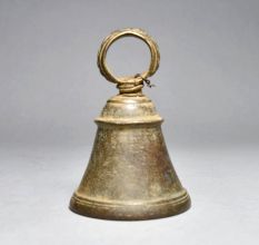 Indian Handmade Finest Bell Metal Temple Bell in Vintage Finish