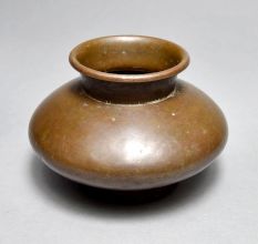 Handcrafted Vintage Brass Holy Water Pot from Himachal for Decor