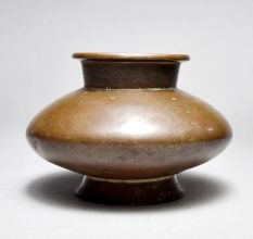 Handcrafted Vintage Brass Holy Water Pot from Himachal for Decor
