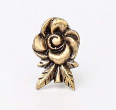 Antique Brass Rose Drawer Knob