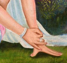 Ethereal Beauty in Forest Landscape Acrylic on Canvas Painting
