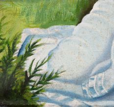 Ethereal Beauty in Forest Landscape Acrylic on Canvas Painting