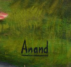 Ethereal Beauty in Forest Landscape Acrylic on Canvas Painting
