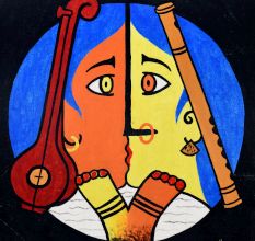 Harmony of Divine Faces Canvas on Board Painting