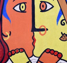 Harmony of Divine Faces Canvas on Board Painting