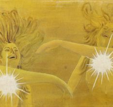 Liberated Spirits in Yellow Hue Acrylic Painting