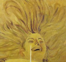 Liberated Spirits in Yellow Hue Acrylic Painting