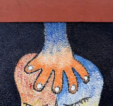 Silent Connection Multicolor Canvas on Board Painting