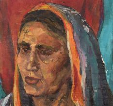 Portrait of a Resilient Woman Acrylic Canvas Painting