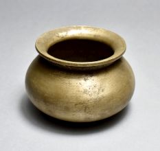Handcrafted Vintage Brass Water Pot in Himachal Art for Rituals