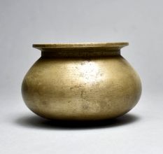 Handcrafted Vintage Brass Water Pot in Himachal Art for Rituals