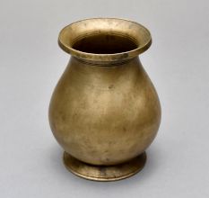 Indian Plain Brown Finish Holy Water Pot Made of Finest Brass
