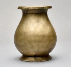 Indian Plain Brown Finish Holy Water Pot Made of Finest Brass