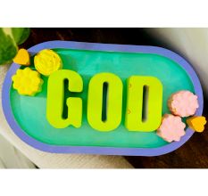 God Cemented Plate for Home Decor