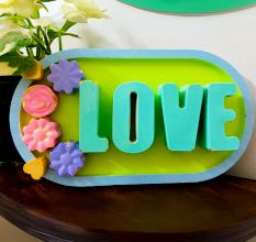 Love Cemented Plate for Home Decor