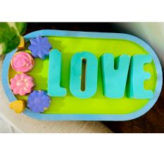 Love Cemented Plate for Home Decor
