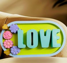 Love Cemented Plate for Home Decor