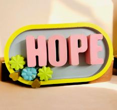 Hope Cemented Plate for Home Decor