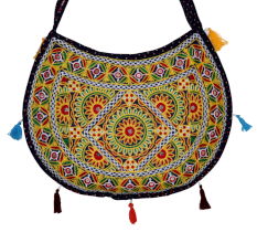 Jaipuri Handmade Embroidered Sling Bag Colorful Ethnic Cotton Crossbody Bag for Women