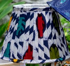 Multicolour Batik Pleated Empire Lampshade Small