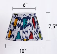Multicolour Batik Pleated Empire Lampshade Small