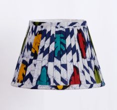 Multicolour Batik Pleated Empire Lampshade Small