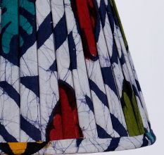 Multicolour Batik Pleated Empire Lampshade Small